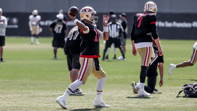 49ers Notebook: A Trent Williams worry, and a common theme in Garoppolo vs. Lance