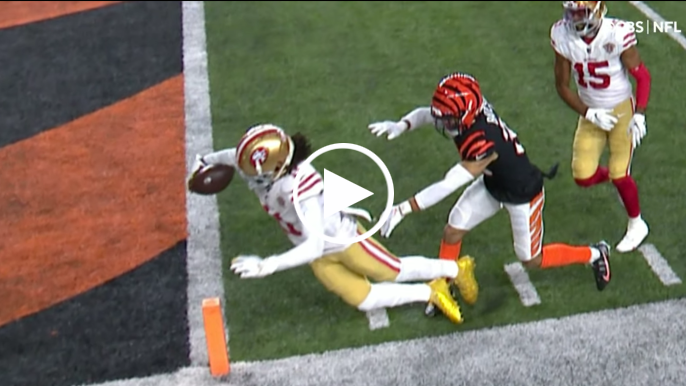 Brandon Aiyuk stretches for TD to give 49ers thrilling OT win