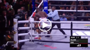 Frank Gore and Deron Williams throw each other out of ring during wild boxing match