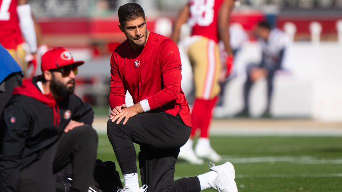 Eric Branch explains why expert believes Garoppolo has chance to play on Sunday