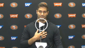 Jimmy Garoppolo bids farewell to 49ers