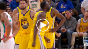 Draymond Green goes off after being ejected for arguing foul call