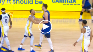 Nikola Jokic gets upset after Gary Payton smacks his butt