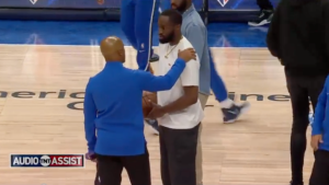 Mavs’ Theo Pinson refuses to change white shirt after asked by official