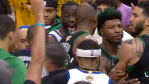 Tatum explains what happened when Draymond, GP2 followed him to Celtics bench