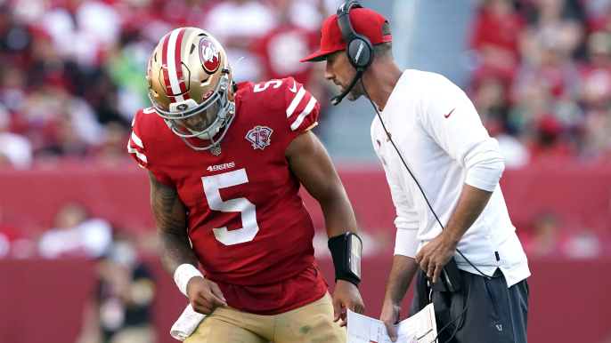 Kyle Shanahan explains what caused issue with Trey Lance’s throwing mechanics last season