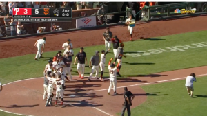 Wilmer Flores walk-off home run clinches series sweep over Phillies