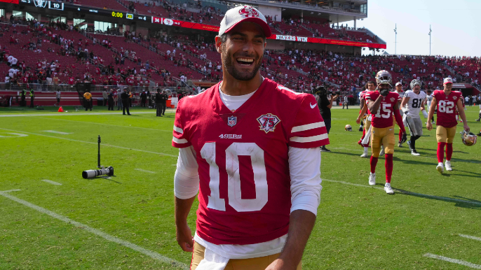 Jimmy Garoppolo signs three-year deal with Raiders [report]