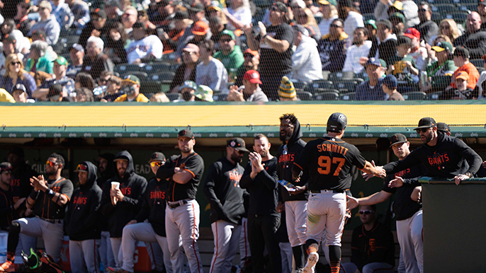 Giants explain wacky inning mix-up from Bay Bridge spring training series win