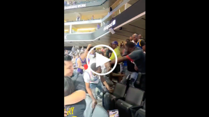 Watch: Insane brawl breaks out at Warriors-Kings watch party