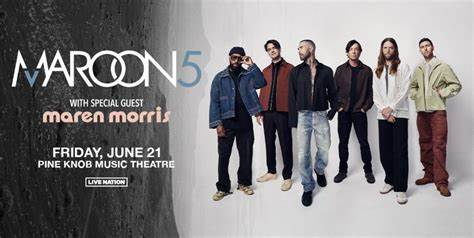 Maroon 5 is coming to the Pine Knob Music Theatre on June 21st!