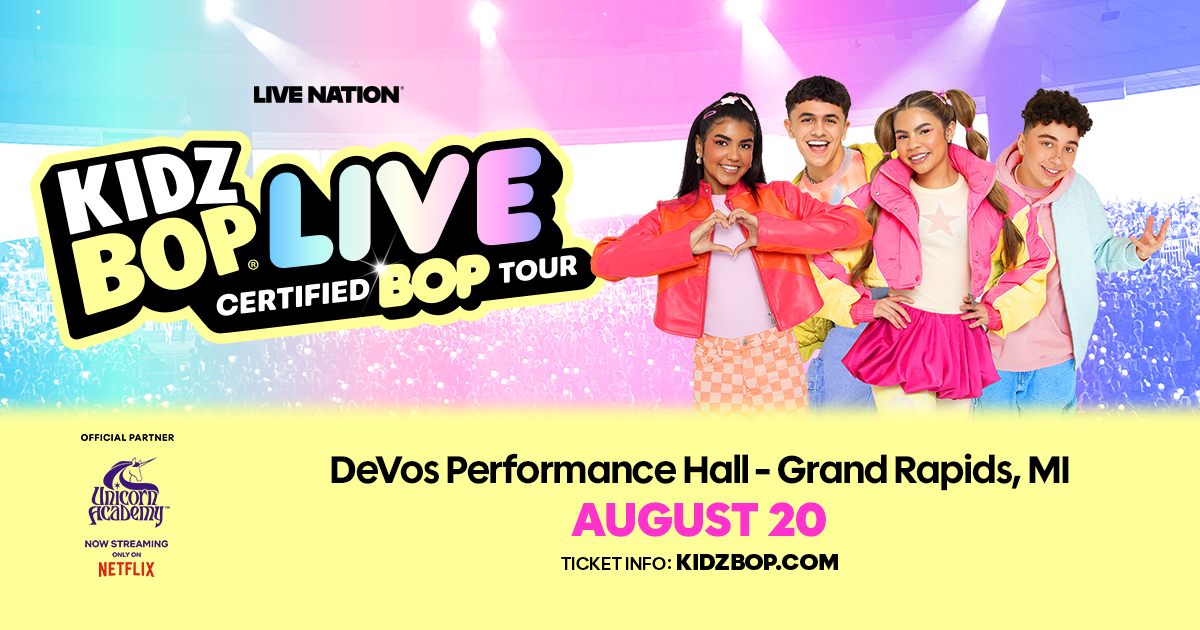 Win Tickets:  Kidz Bop Kids, August 20th at DeVos Performance Hall