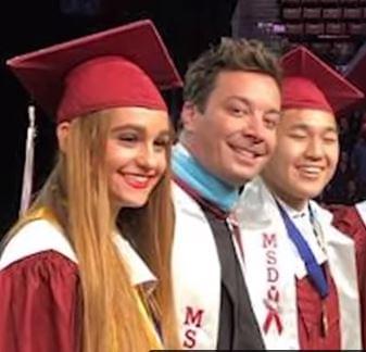 Jimmy Fallon delivered their commencement address.
