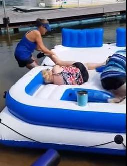 How to get the Seniors out of the raft can be quite a challenge!