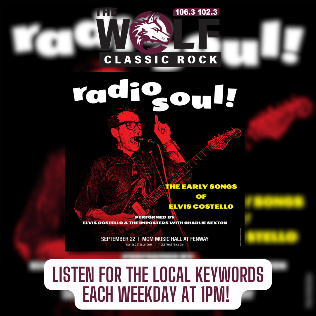 Listen at 1:00pm to WIN Elvis Costello Tickets!