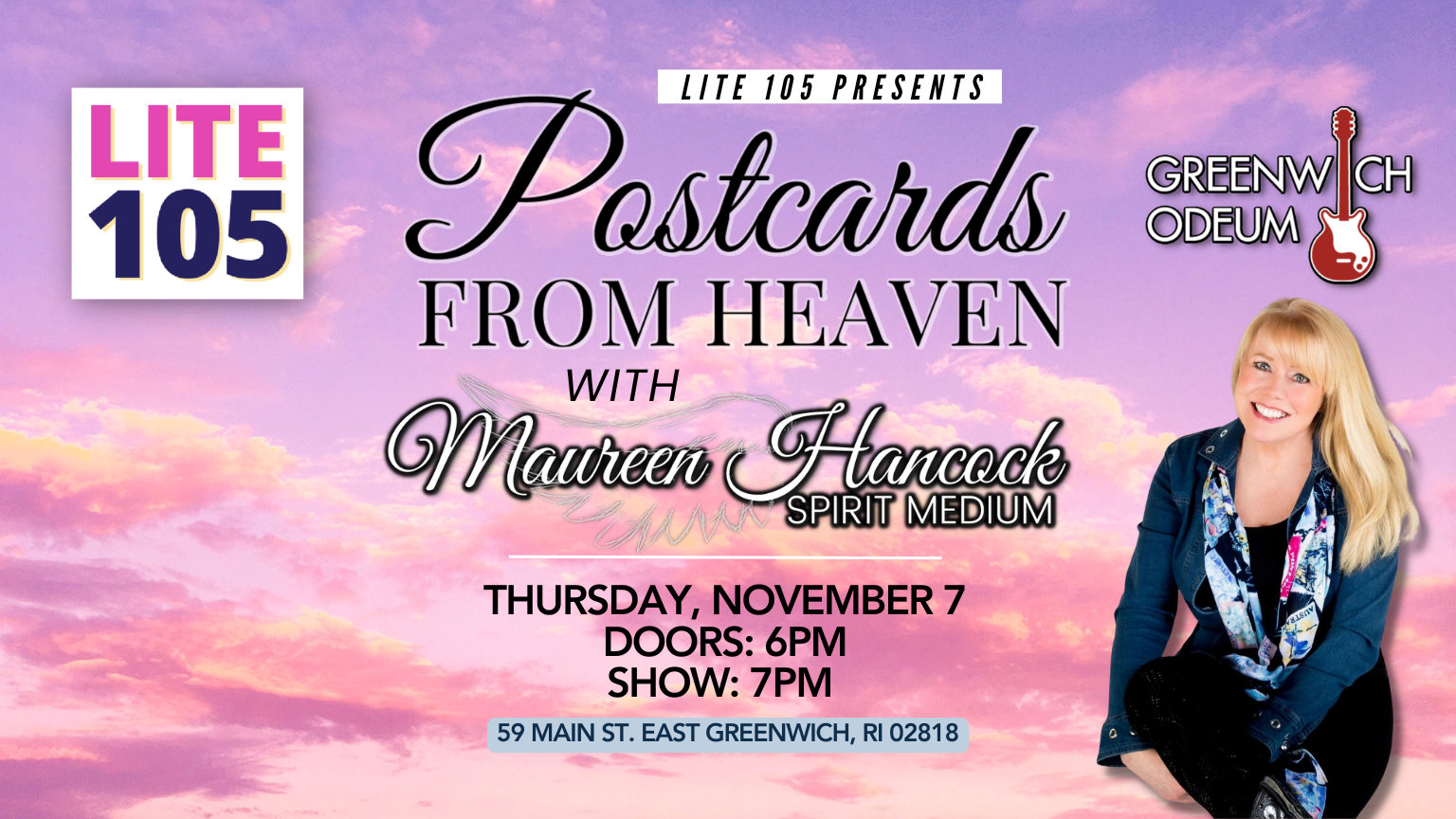 Lite 105 Presents “Postcards From Heaven” with Spirit Medium Maureen Hancock!