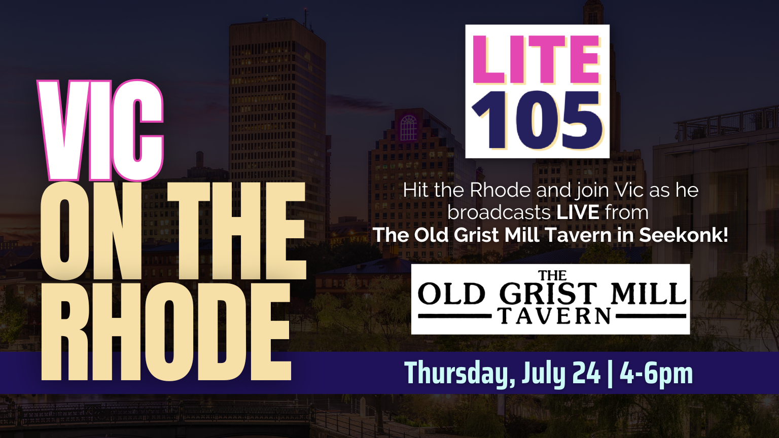 Vic On The Rhode LIVE BROADCAST: The Old Grist Mill Tavern