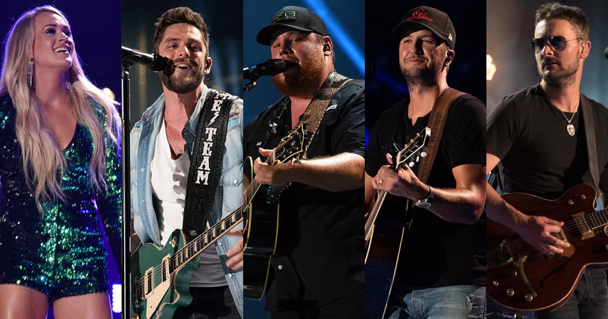 ACM Awards to Kick Off With Medley by Carrie Underwood, Thomas Rhett, Luke Combs, Luke Bryan & Eric Church