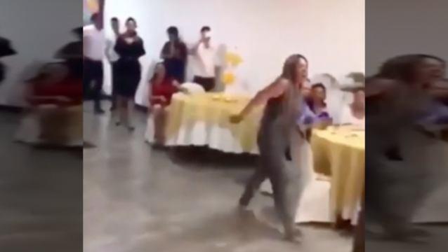 Video Captures Crazy Ex-Girlfriend Crashing Wedding and Causes Drama