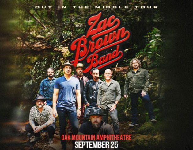 Pre-sale Code for the Zac Brown Band Concert at Oak Mountain Amphitheatre