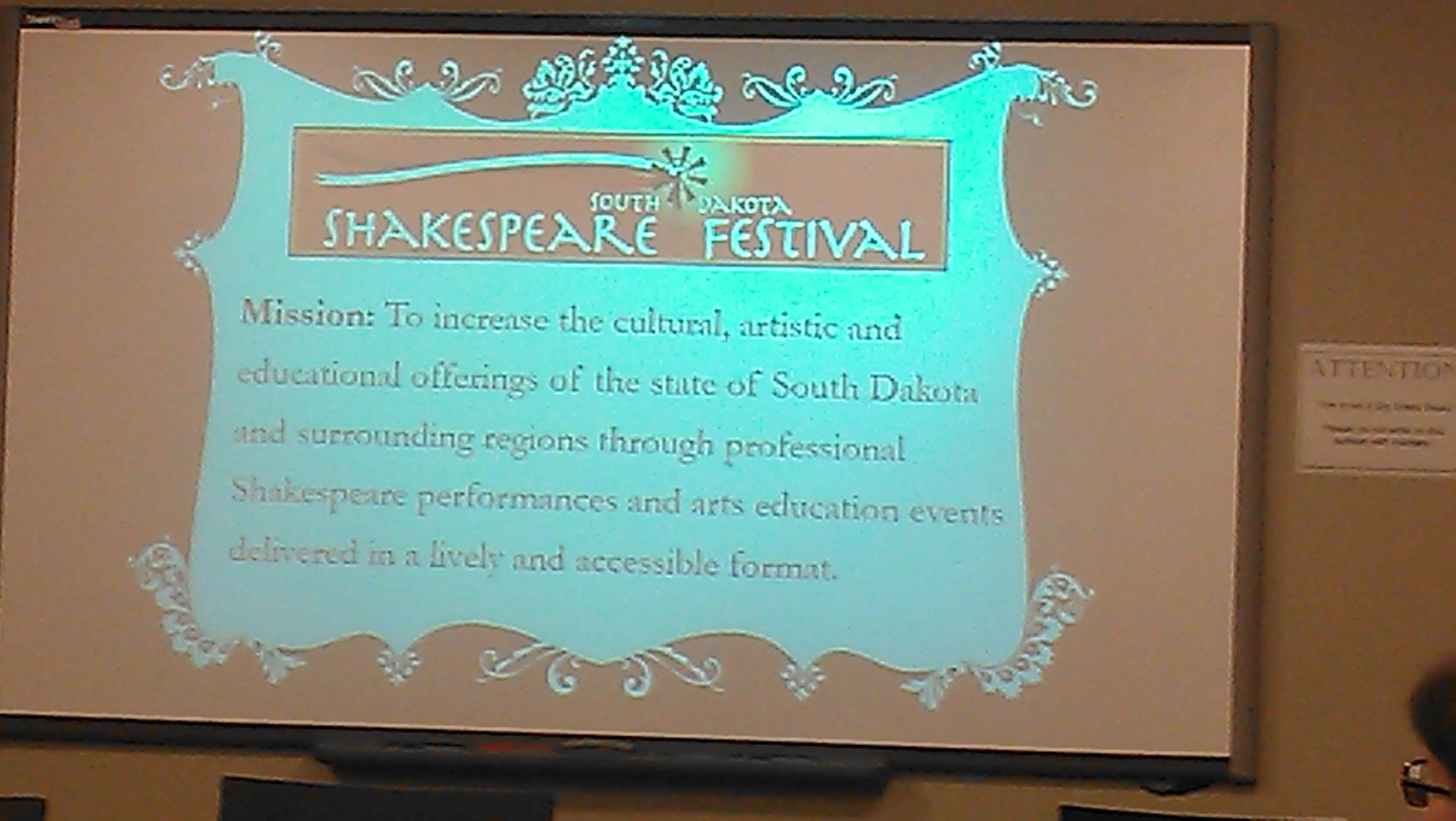 South Dakota Shakespeare Festival Auditions