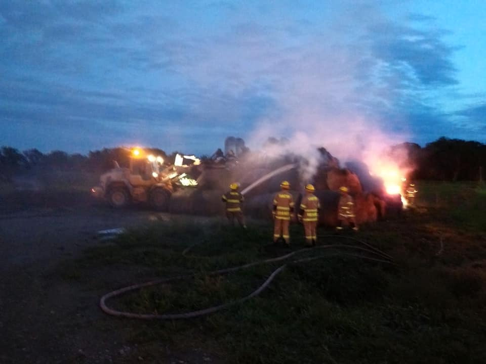 Lightning Sparks Hay Fire West Of Yankton