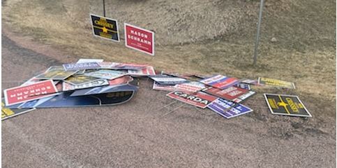 Campaign Signs Stolen From Yankton