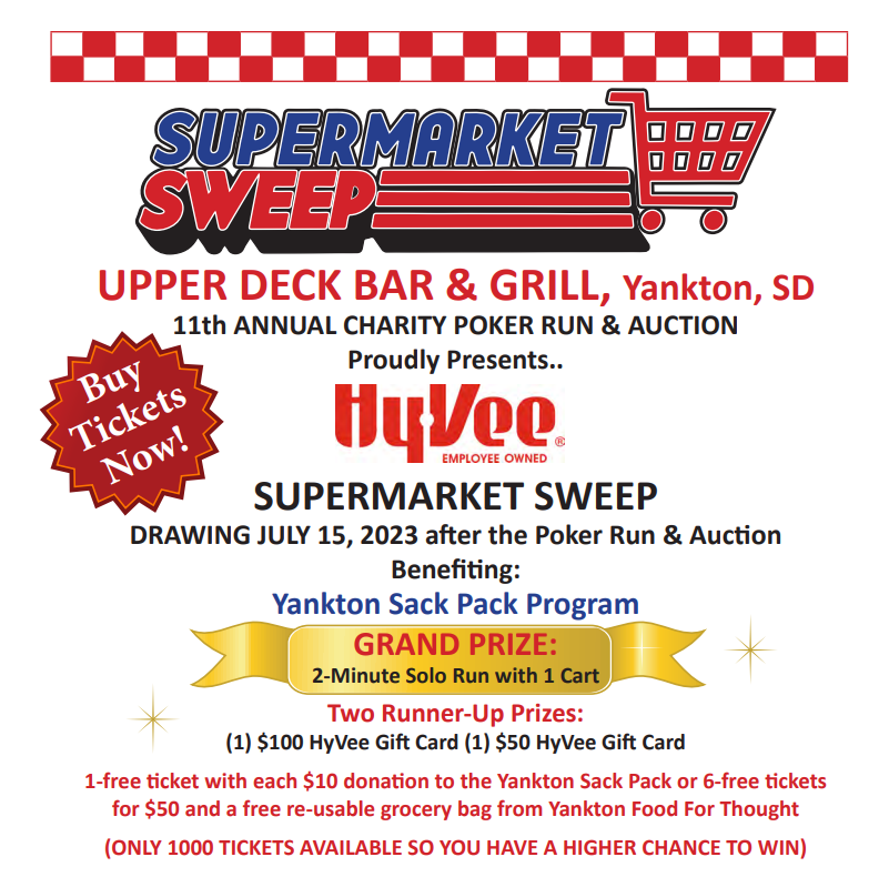 Yankton Food for Thought to Host Supermarket Sweep and Poker Run Fundraisers in July