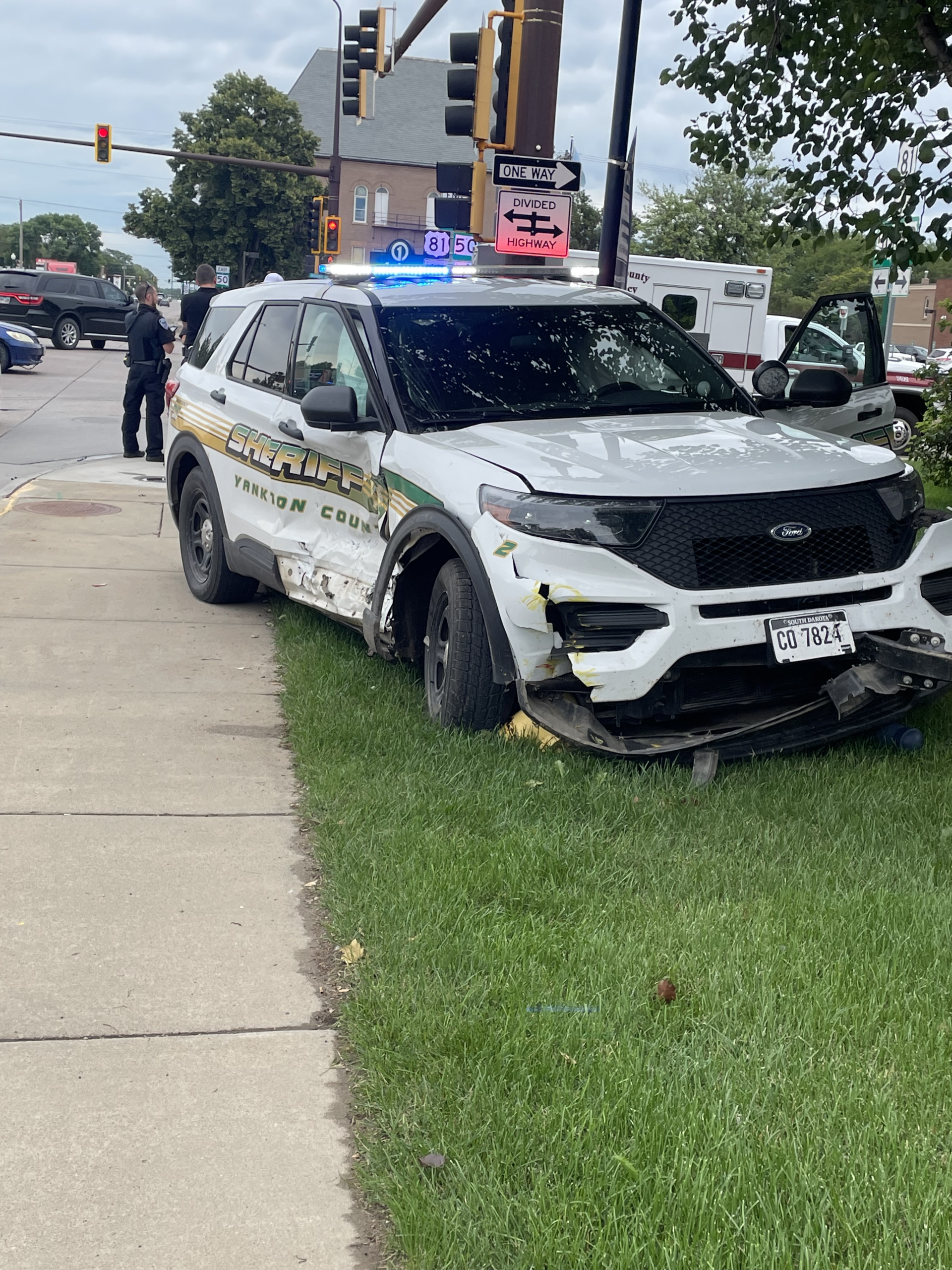 Yankton County Sheriff Deputy’s Vehicle Struck in a Three-Vehicle Accident
