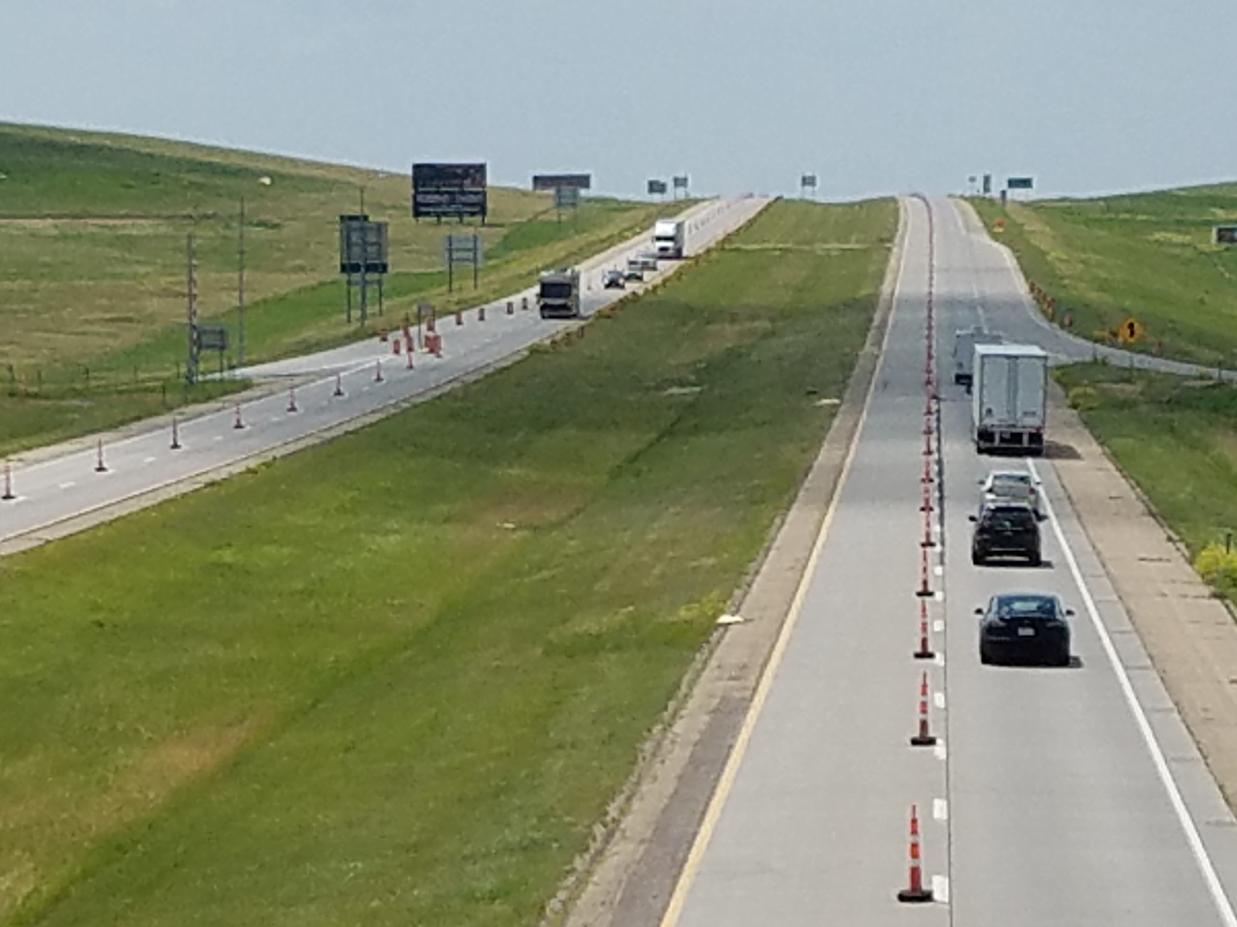 Eastbound I-90 East Of Belvidere Under Construction