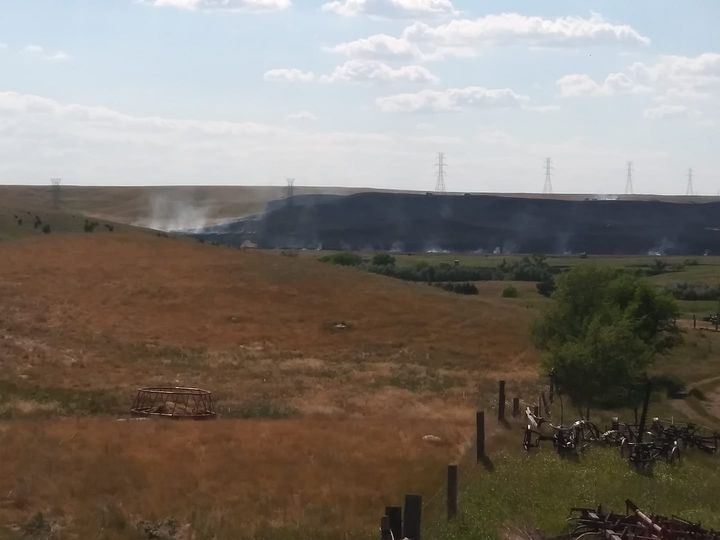 Multiple Fire Departments Aid Blunt Firefighters With Thursday Grassfire