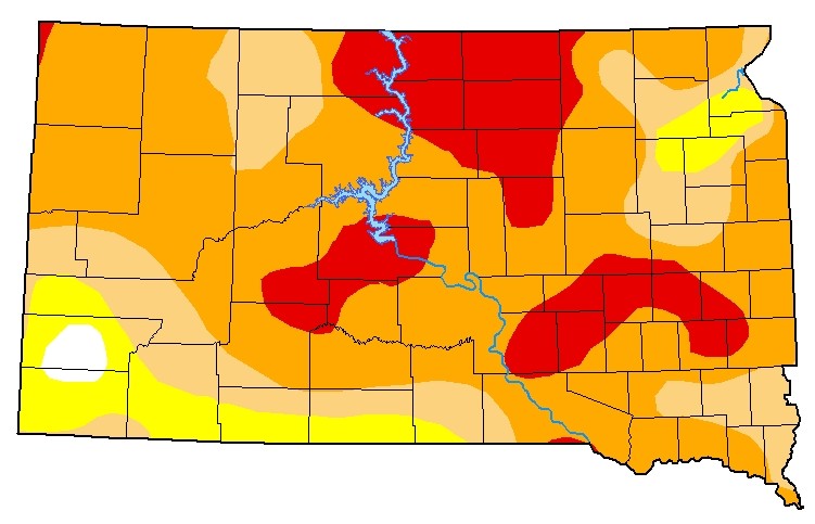 Extreme Drought Expands Through Hughes, Stanley Counties