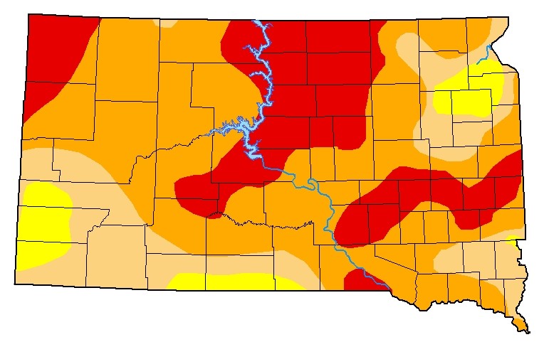 Severe Drought Expands Through Central South Dakota