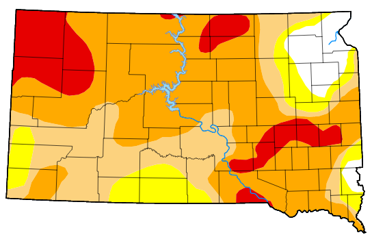 Extreme Drought Downgraded Across Central South Dakota