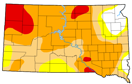 Drought Conditions In South Dakota Continue Very Slow Improvement