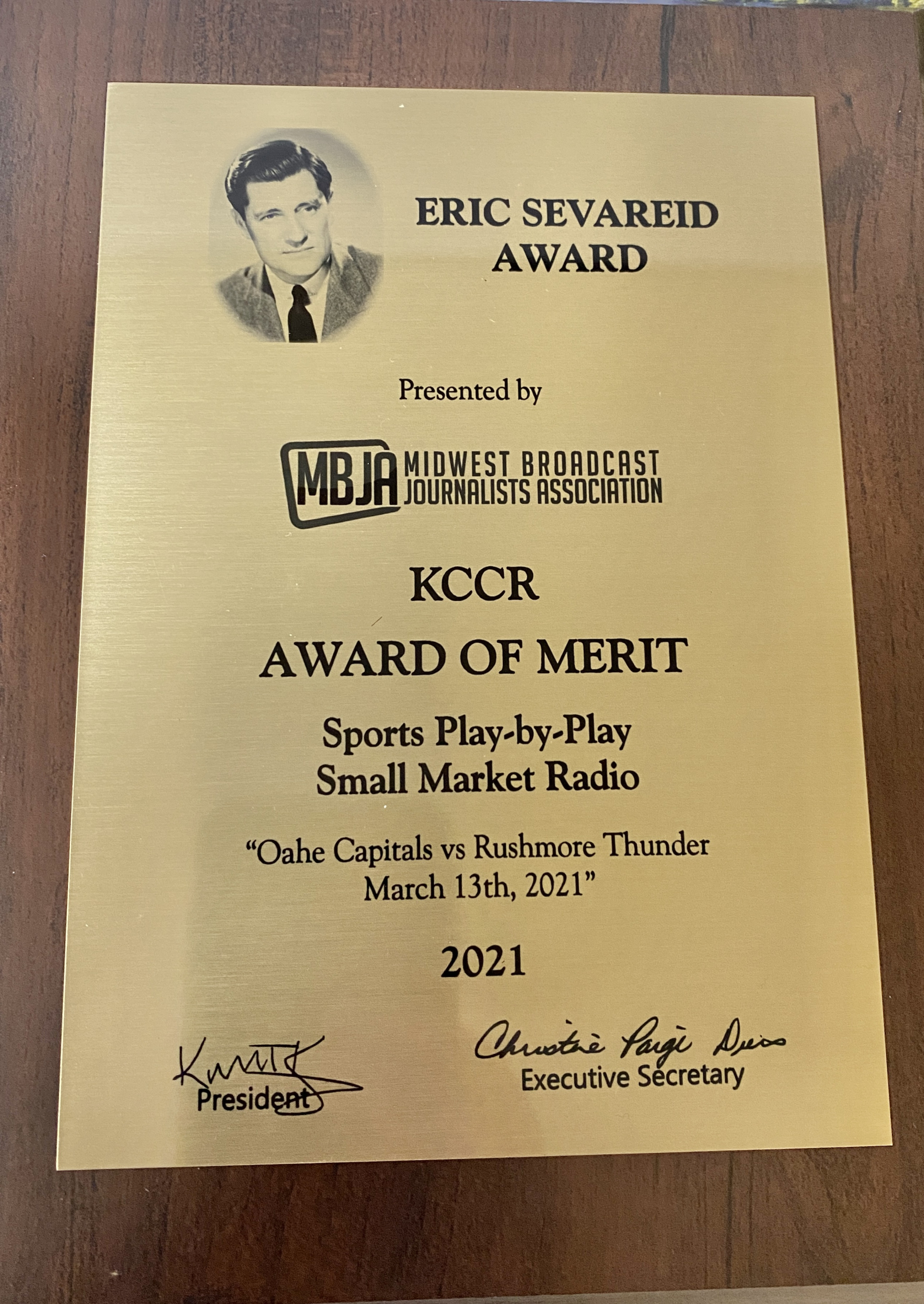 Riverfront Broadcasting Sports Brings Home Award of Merit for Play-by-Play