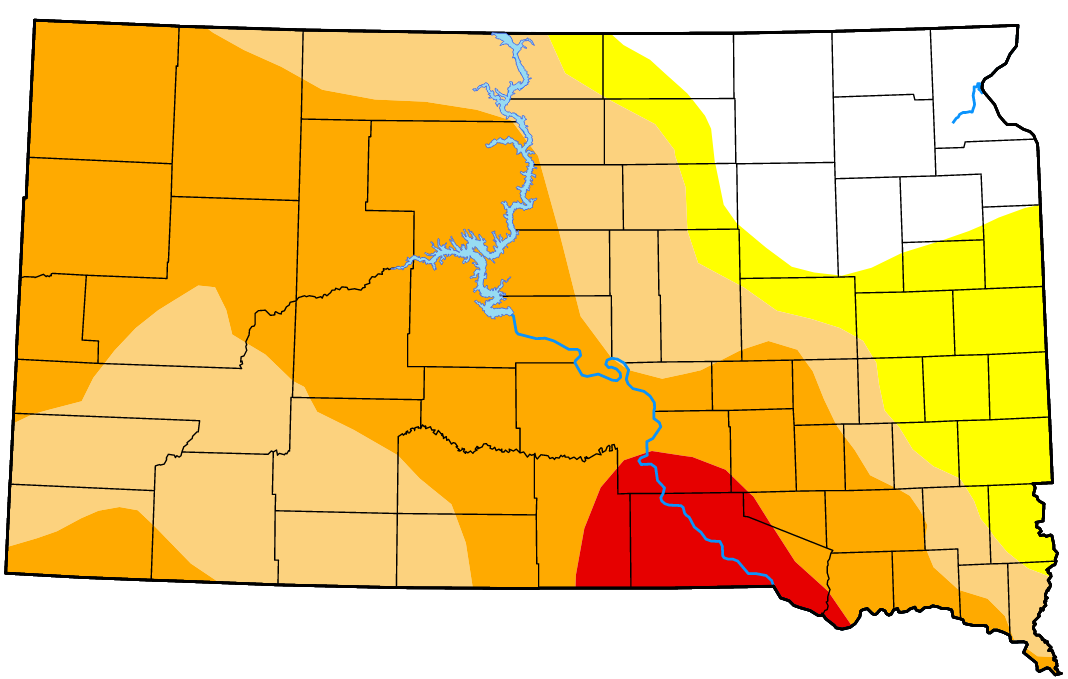 Extreme Drought Now Reported On U-S Drought Monitor In Parts Of Lyman, Tripp Counties