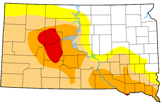 Areas Of No Drought, Severe Drought Expanding In South Dakota