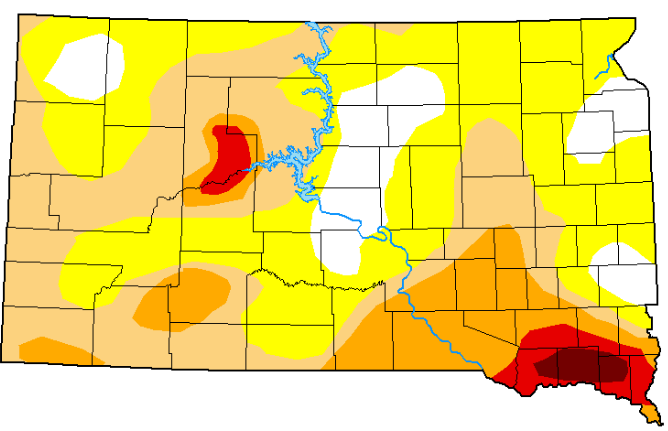 Drought Monitor Shows Big Increases In South Dakota Drought Conditions From Last Week