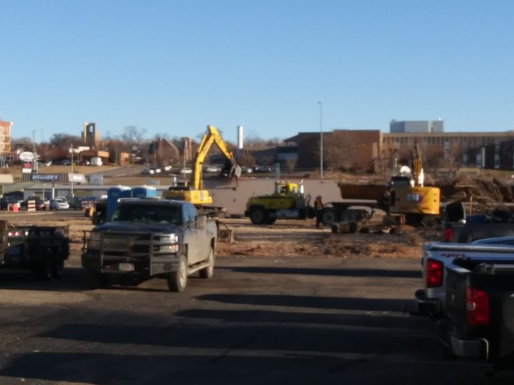 Demolition Of Buildings For Downtown Development Underway