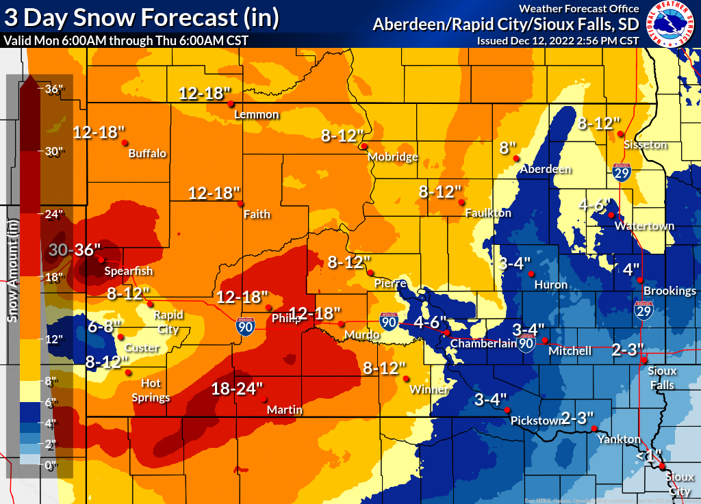 Winter Storm Taking Aim With Heaviest Snow At Central South Dakota
