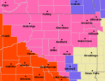 Blizzard Warning Extended Into Central South Dakota