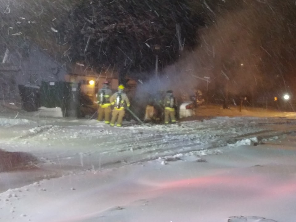 Fire Destroys Car On South Jefferson Avenue In Pierre Wednesday Night