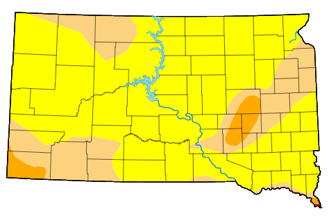 Latest Drought Monitor Update Shows Reduction Of Drought Level In West Central South Dakota