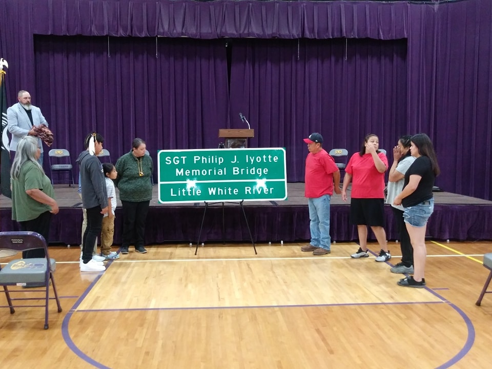 US Highway 83 Little White River Bridge Dedicated Saturday For Sgt. Philip J. Iyotte