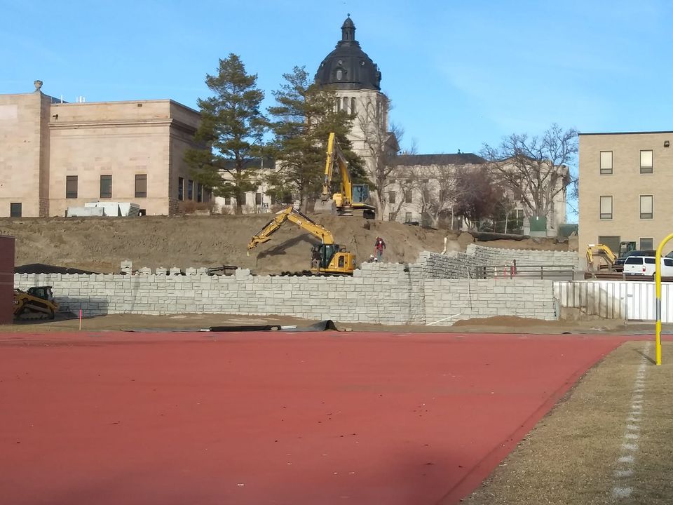 New Wall Being Built Behind Soldiers And Sailors Building Among Many Capitol Complex Projects Underway