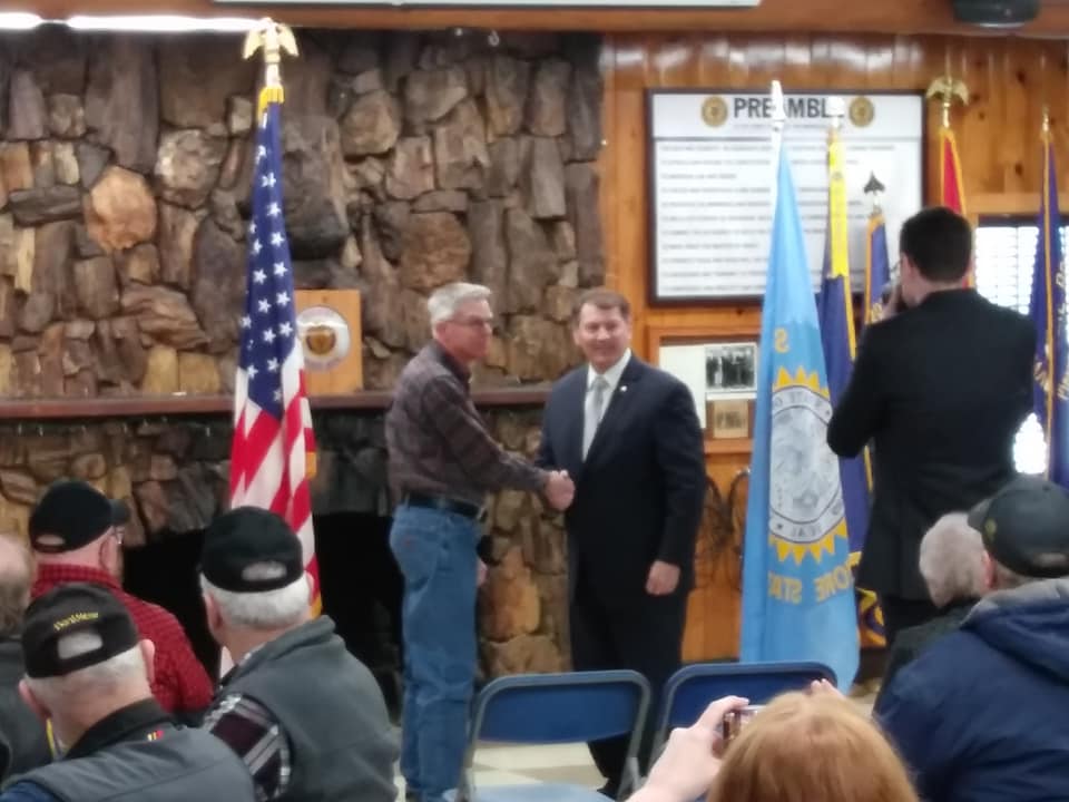 Senator Mike Rounds Honors Service Of Pierre Area Vietnam Veterans With Pinning Ceremony