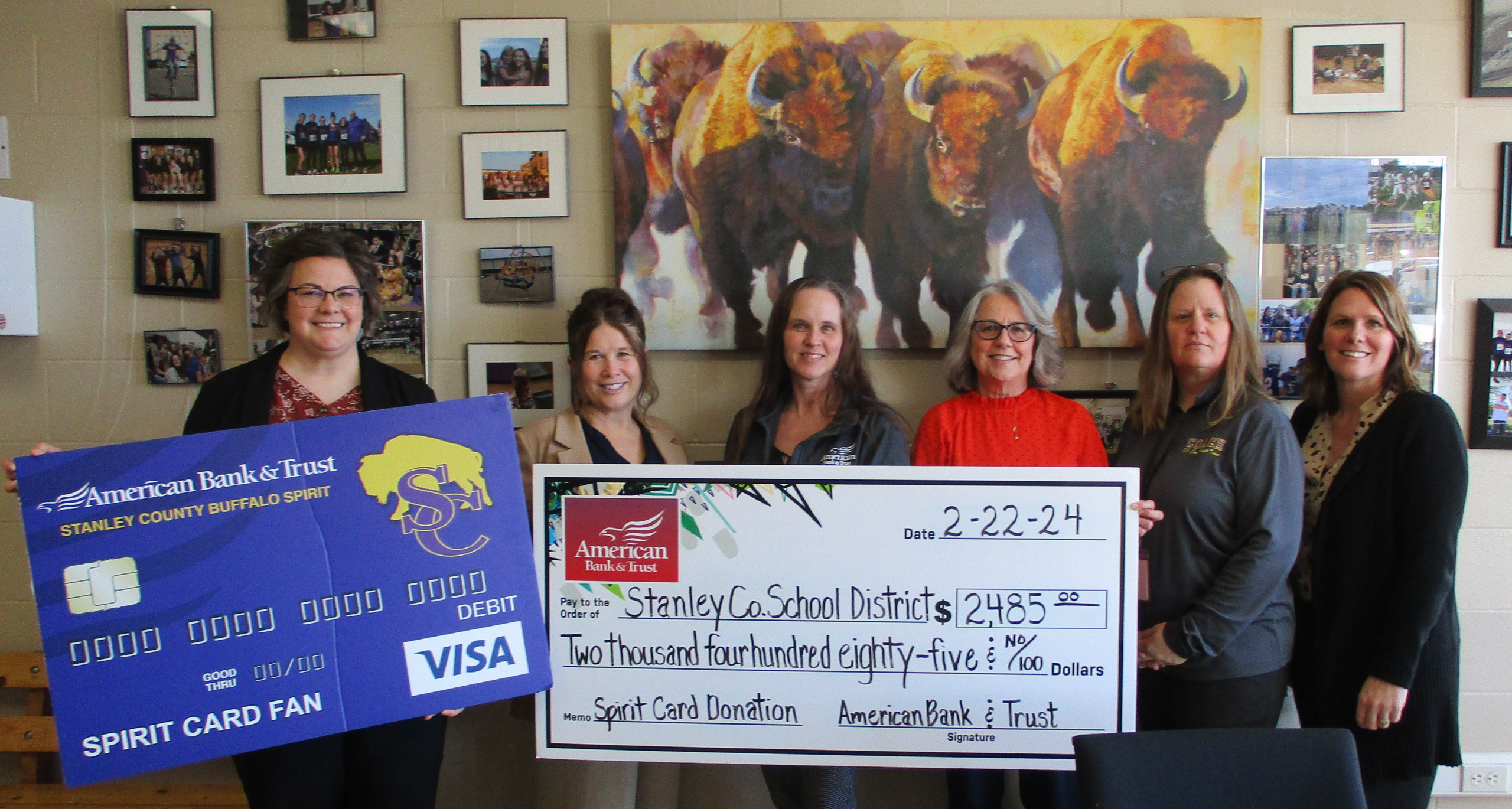 American Bank And Trust Makes Spirit Card Donation To Stanley County Schools