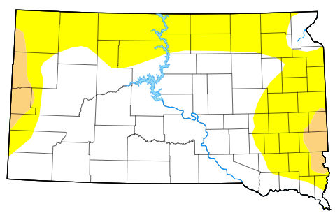 Northern Ziebach And Dewey Counties Creeping Into First Level Drought