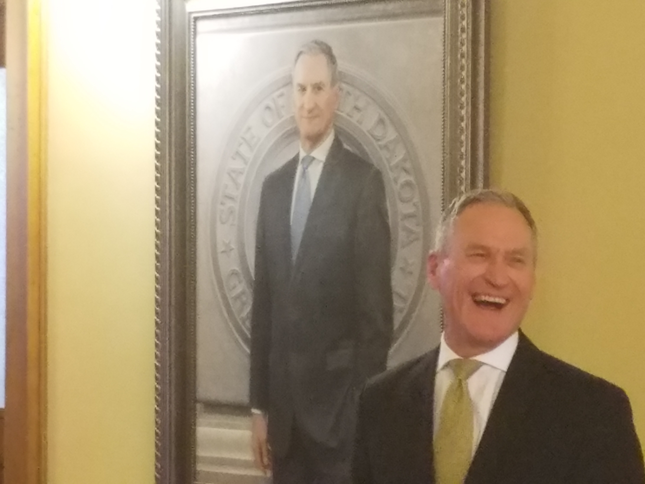 Former Governor Dennis Daugaard Makes Surprise Visit To State Capitol